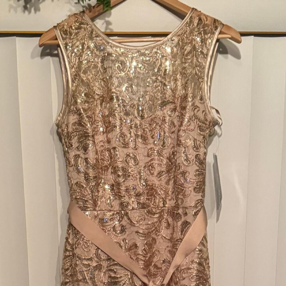 Gold Sequins Evening Gown